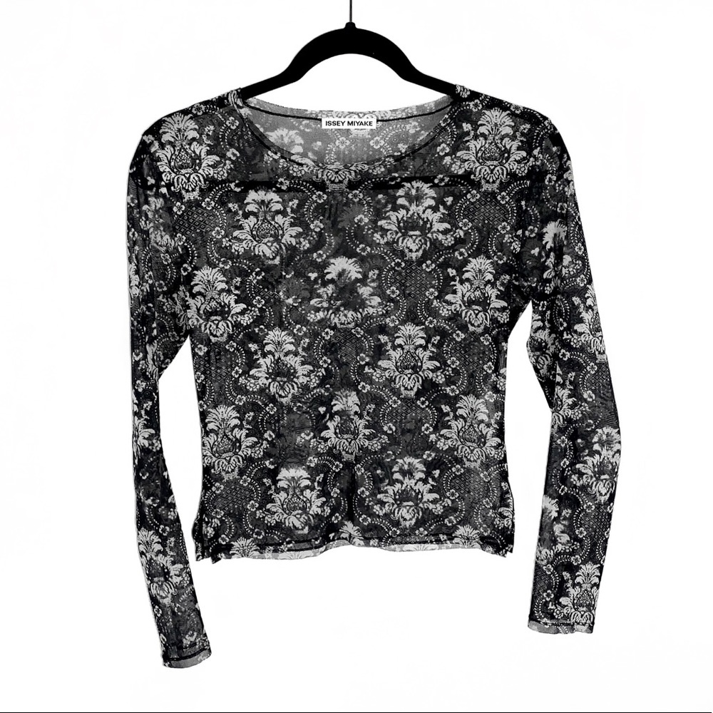 Issey Miyake Patterned Mesh Top